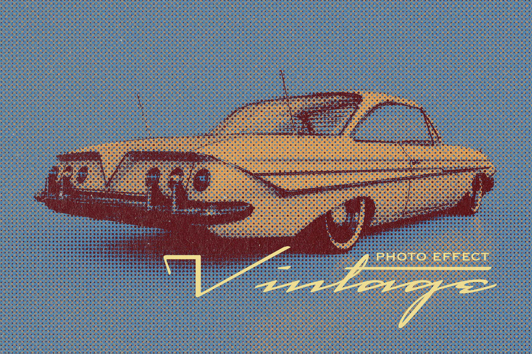 Retro Halftone Photo Effect 1
