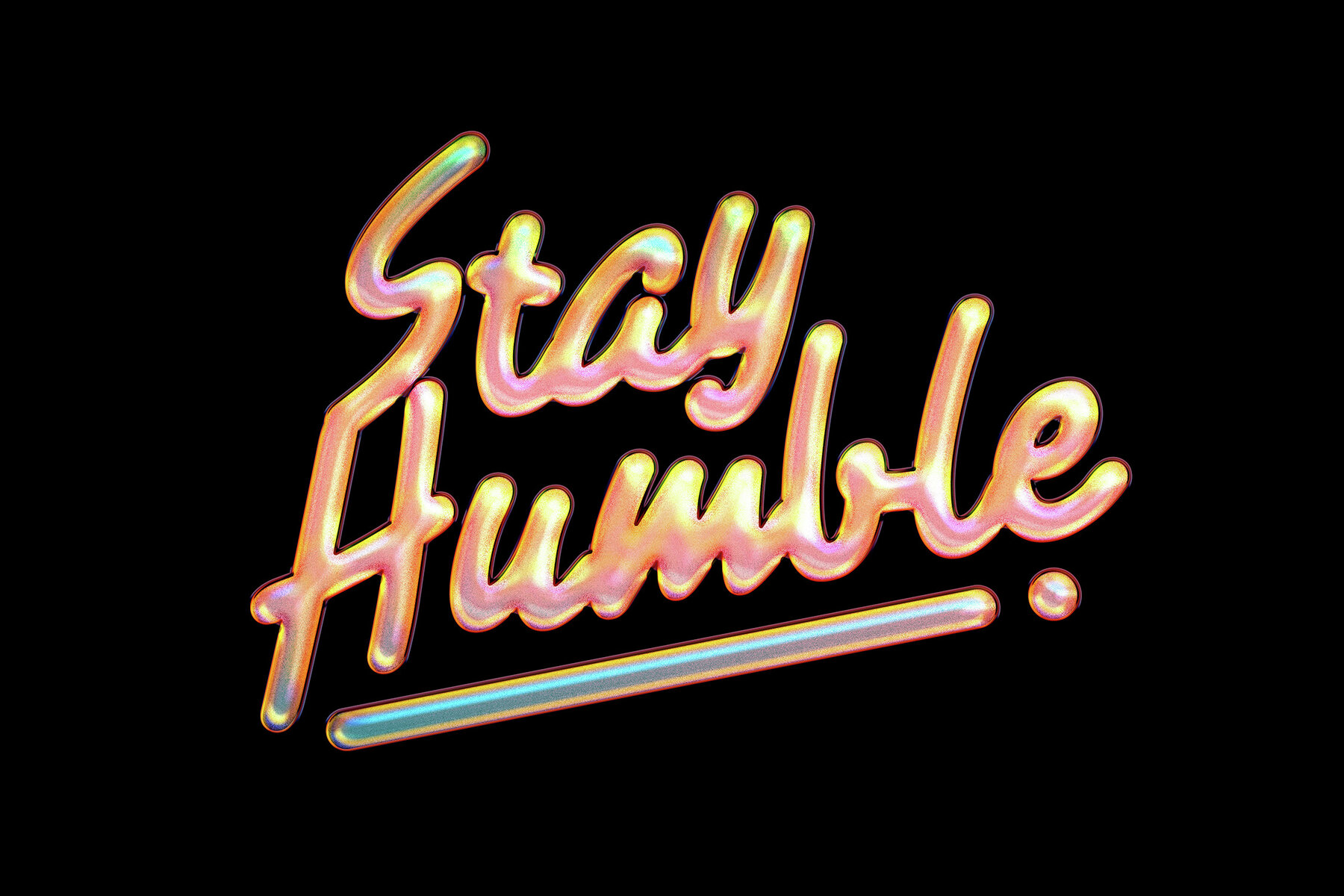 Glitter Chrome Mockup Template 5