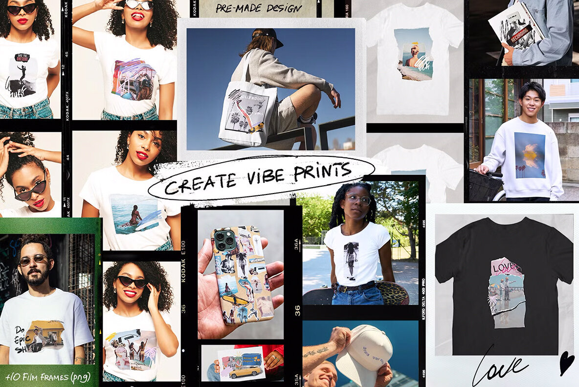 California Vibes Mixed Media Collage Set 3