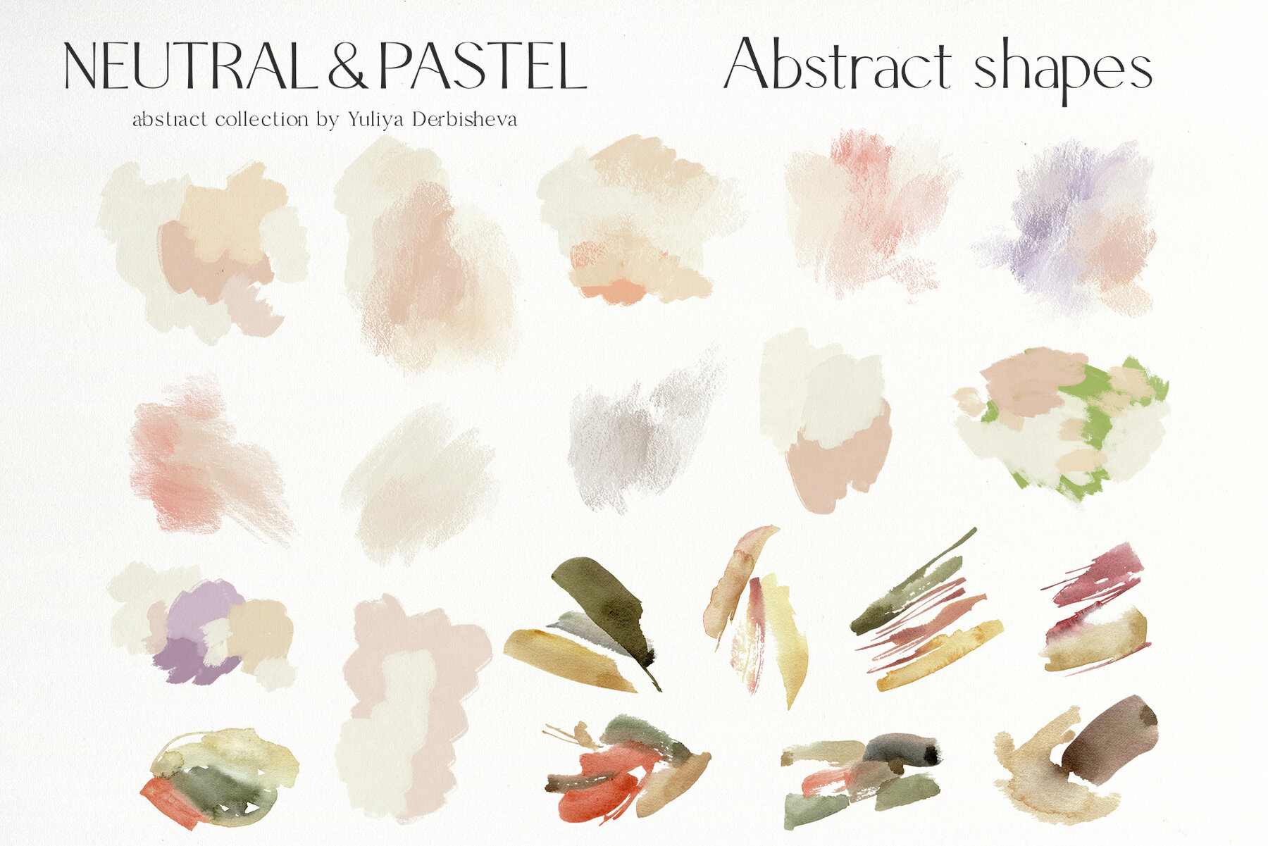 Neutral pastel background texture abstract flowers design 15