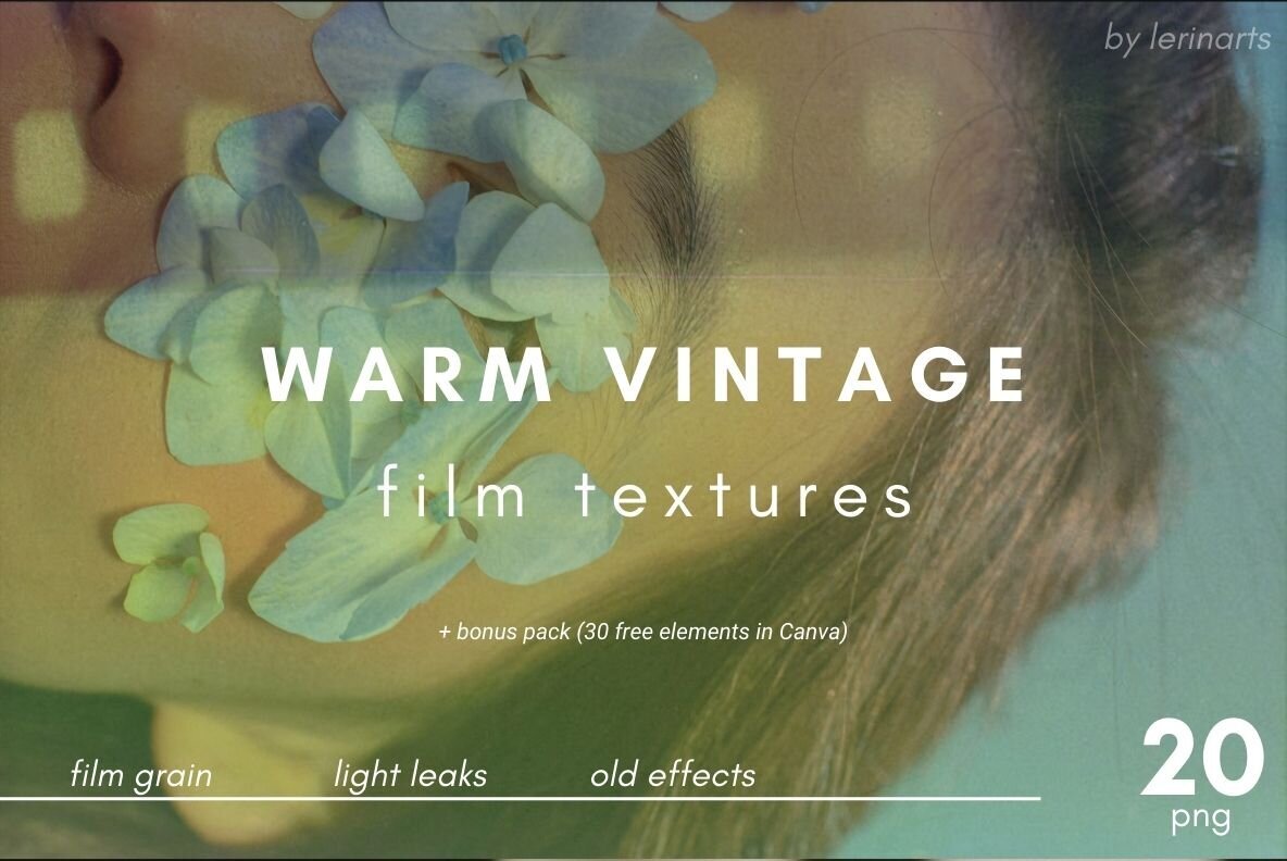 20 Vintage Film Overlay Textures 1
