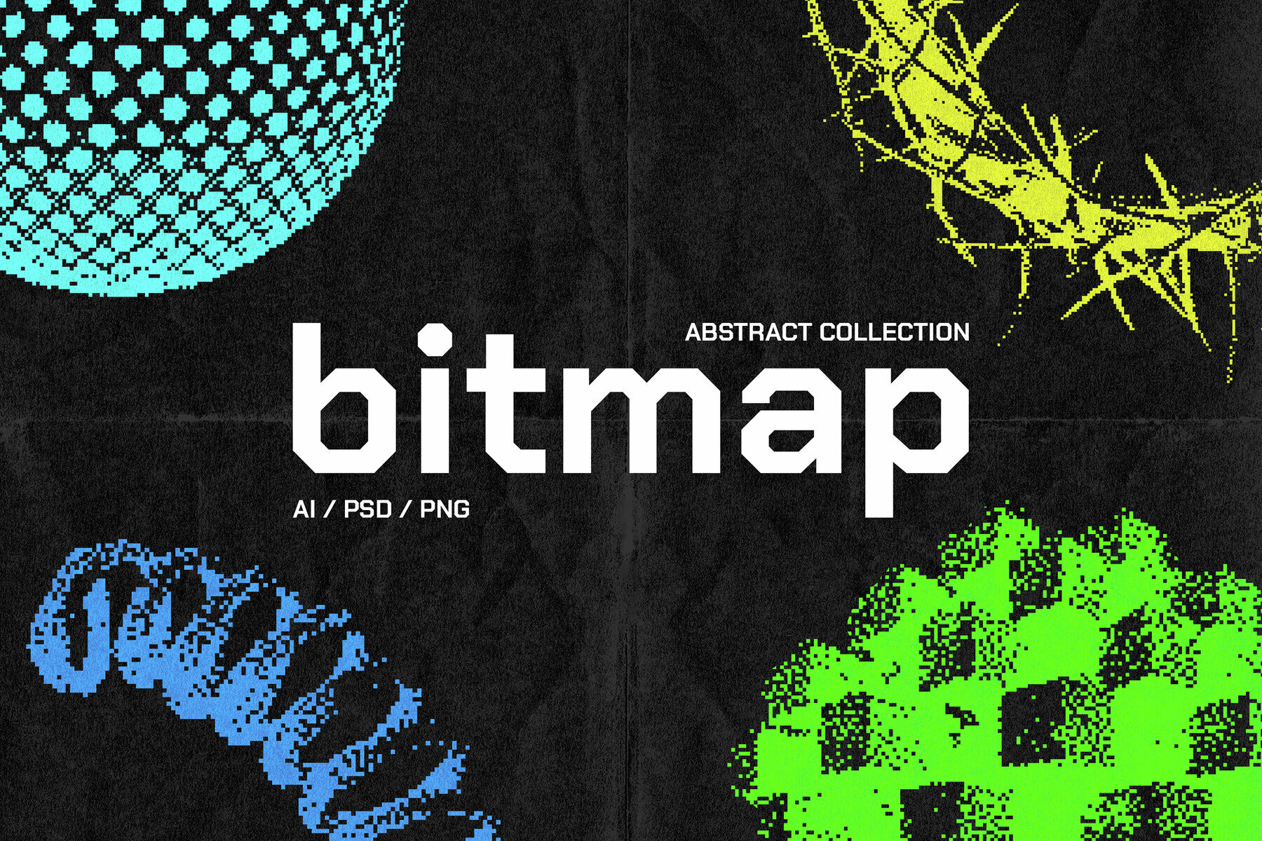 Abstract Dithering Bitmap Shapes 1