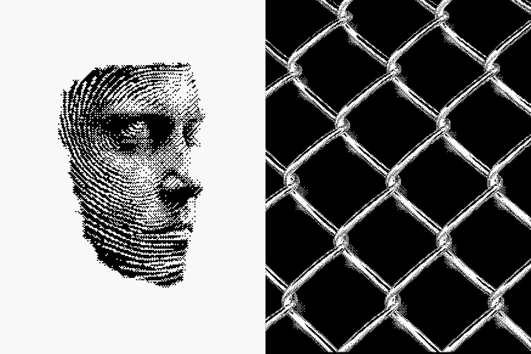 Abstract Dithering Bitmap Shapes 4