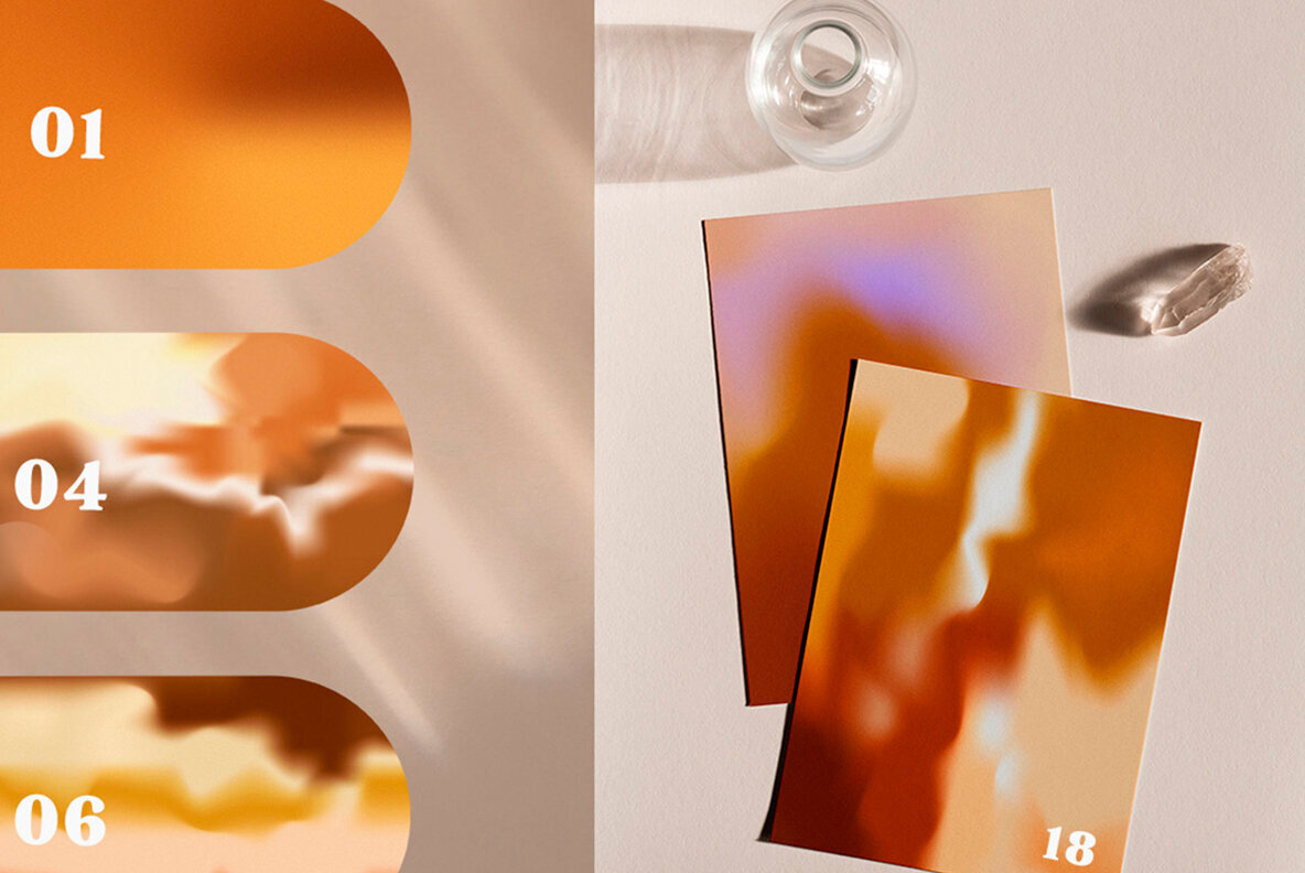 Gradient Ombre Blur Grainy Textures 2