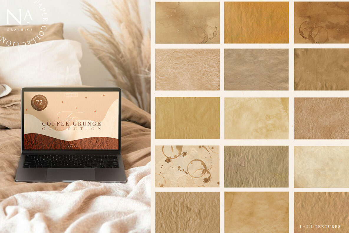 72 Coffee Grunge Vintage Textures 2