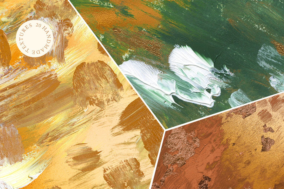 20 Golden Spring Acrylic Textures 7