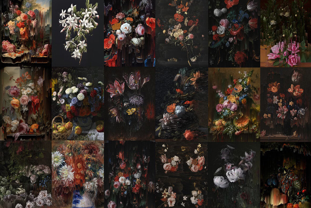 Glitch Floral Elegance Animated 5