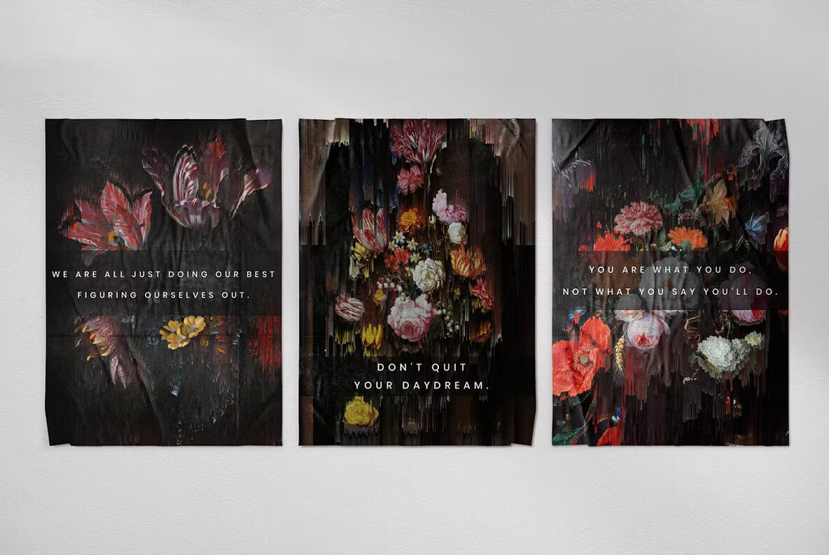 Glitch Floral Elegance Animated 6