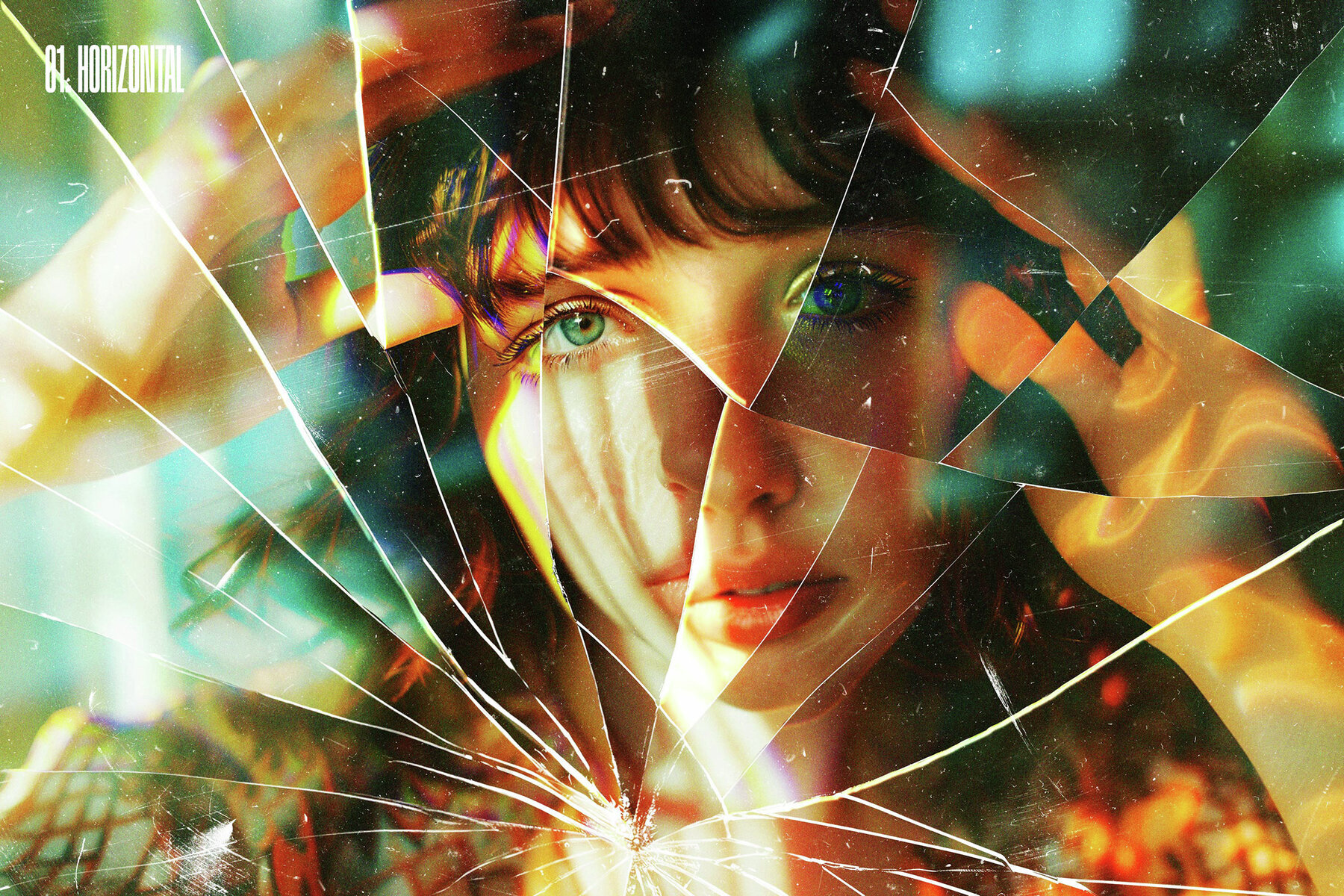 Broken Glass Photo Effects Bundle 3