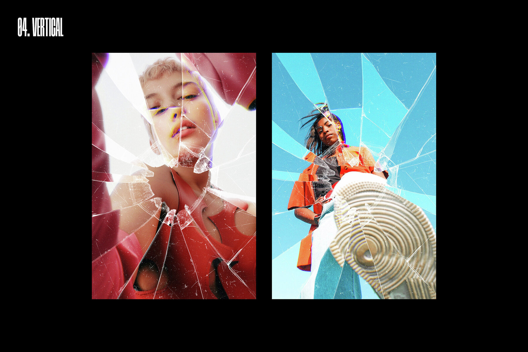 Broken Glass Photo Effects Bundle 11