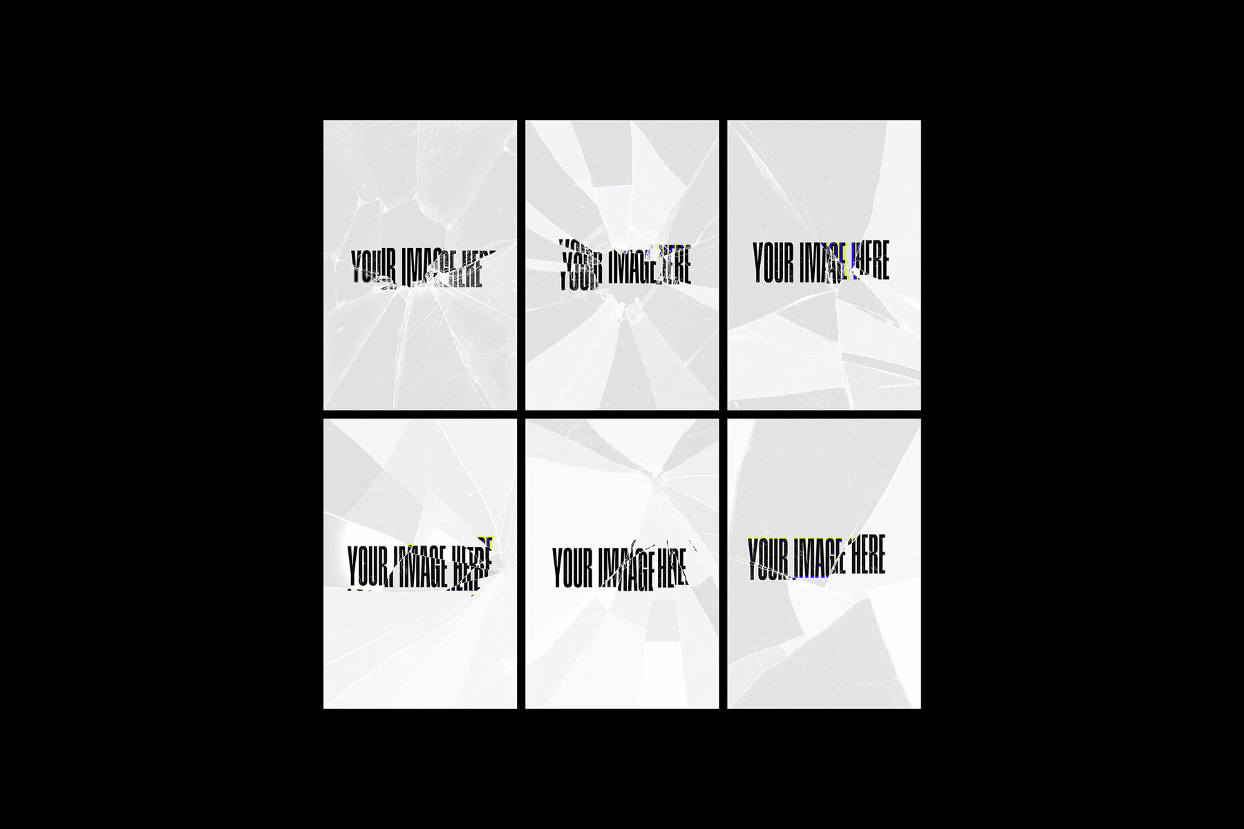 Broken Glass Photo Effects Bundle 12