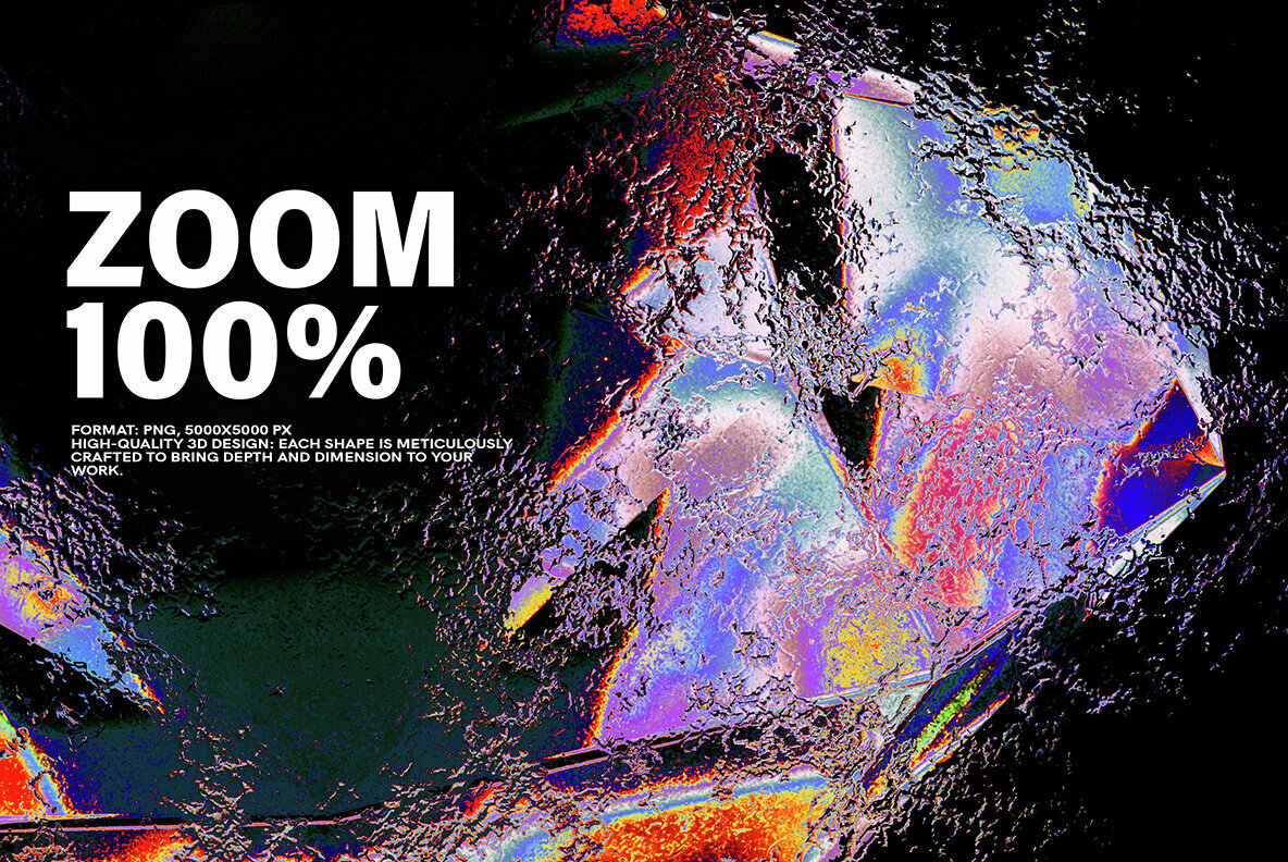 3D Distorted Glass Shapes 2