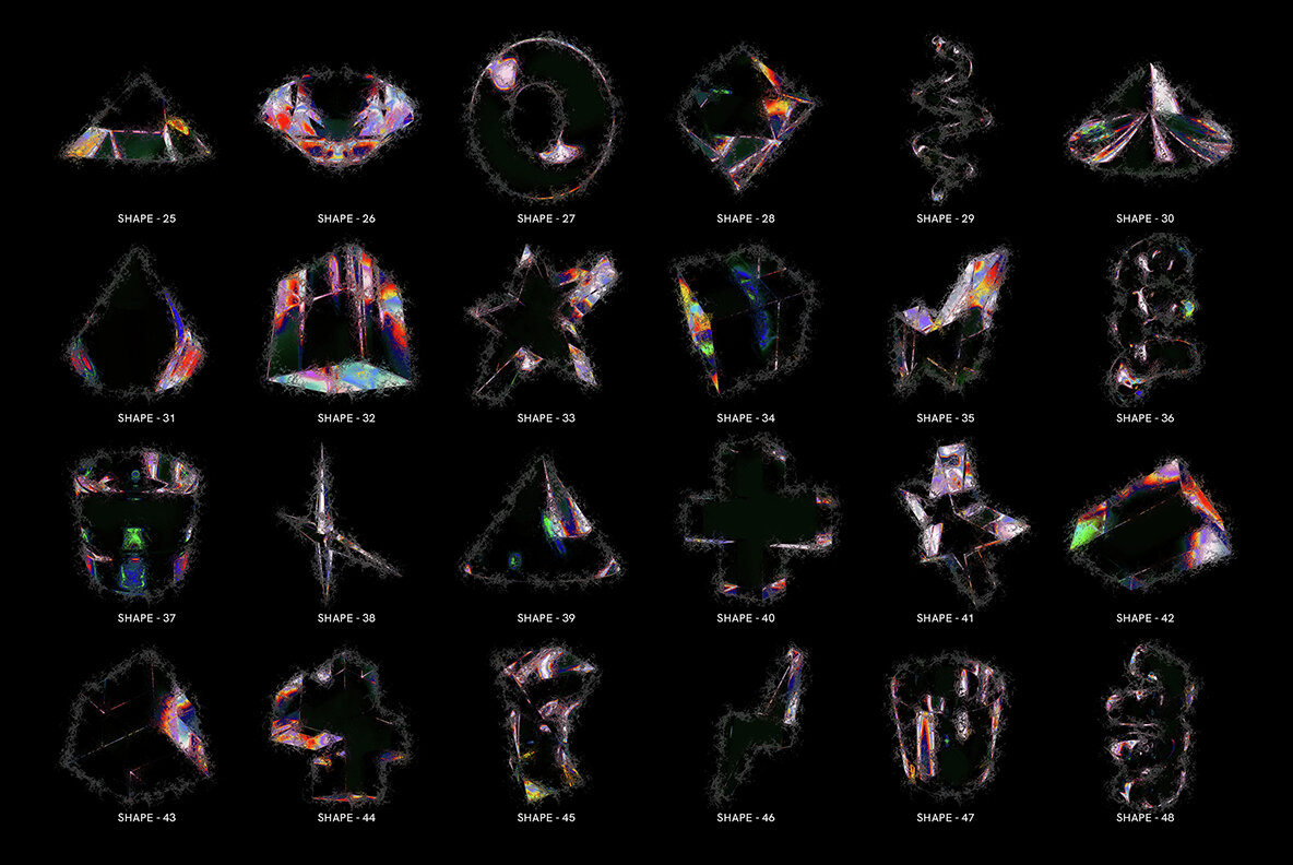 3D Distorted Glass Shapes 4