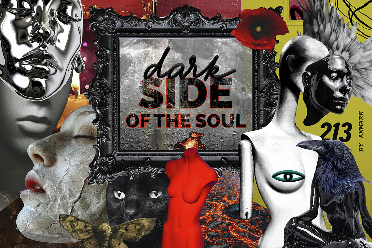 Dark Side Of The Soul Mixed Media Collage Pack 1
