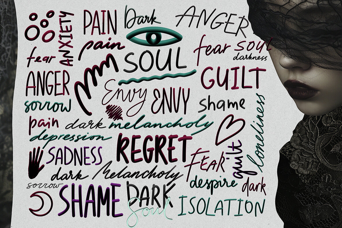 Dark Side Of The Soul Mixed Media Collage Pack 3