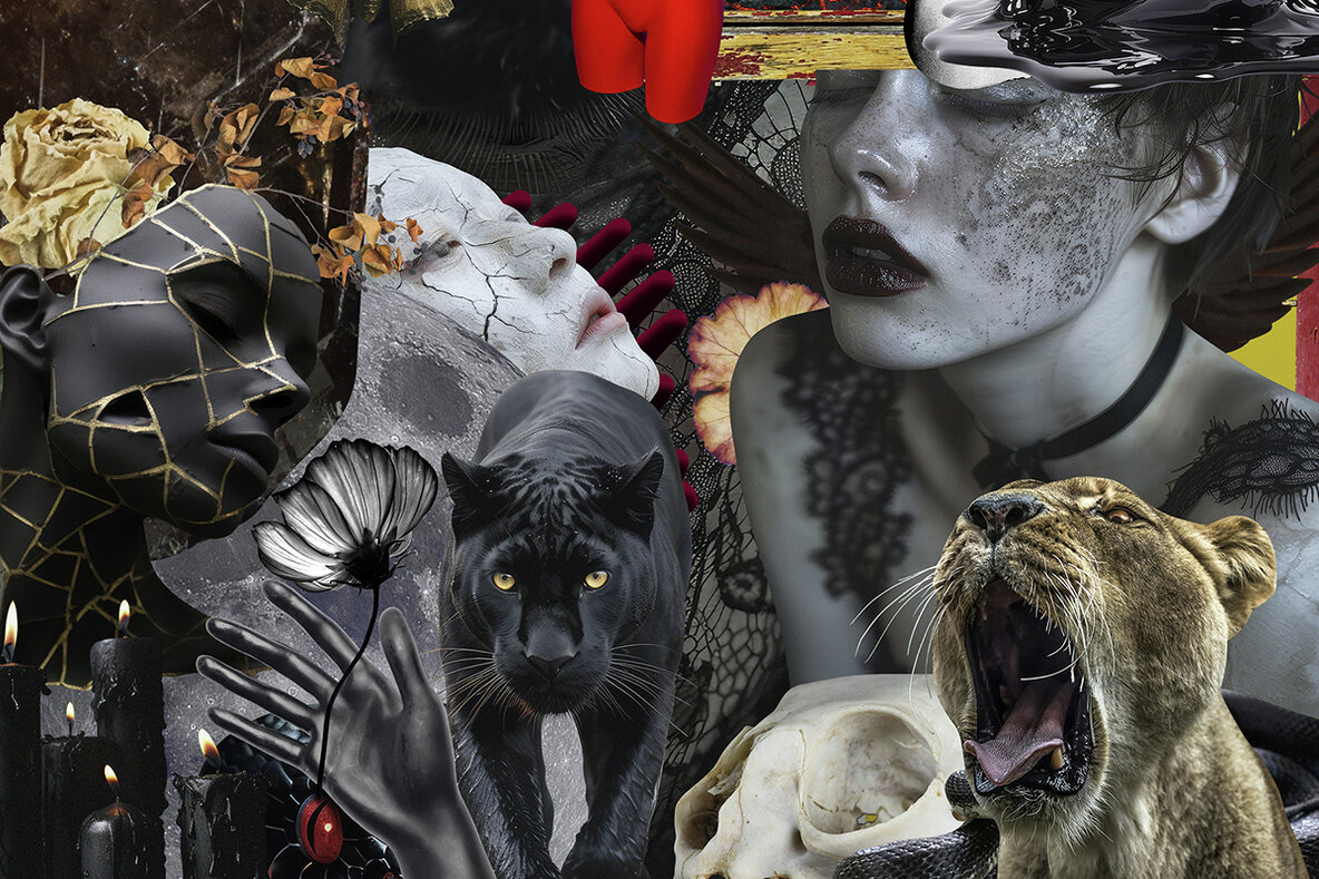 Dark Side Of The Soul Mixed Media Collage Pack 7