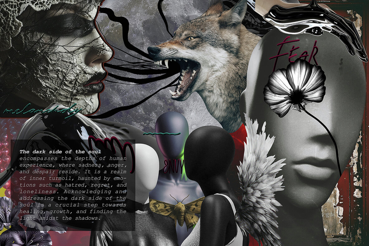 Dark Side Of The Soul Mixed Media Collage Pack 9