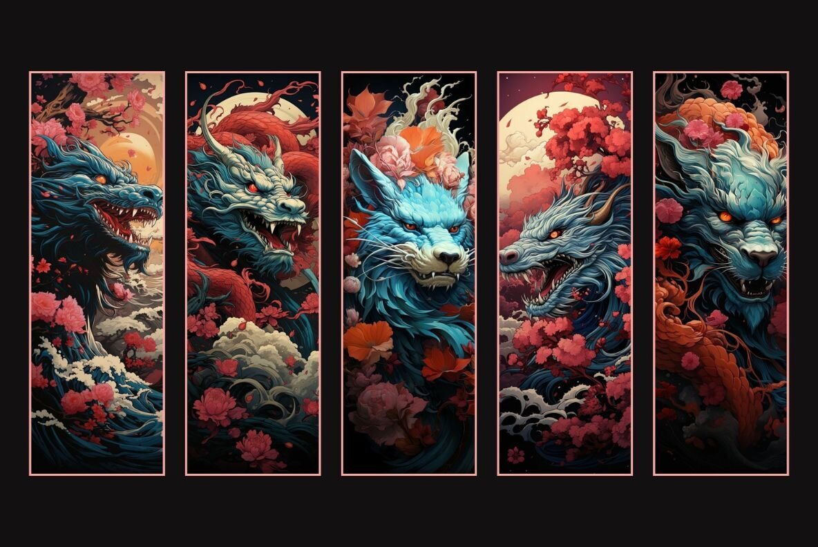 Fantasy Dragons Bookmarks 2
