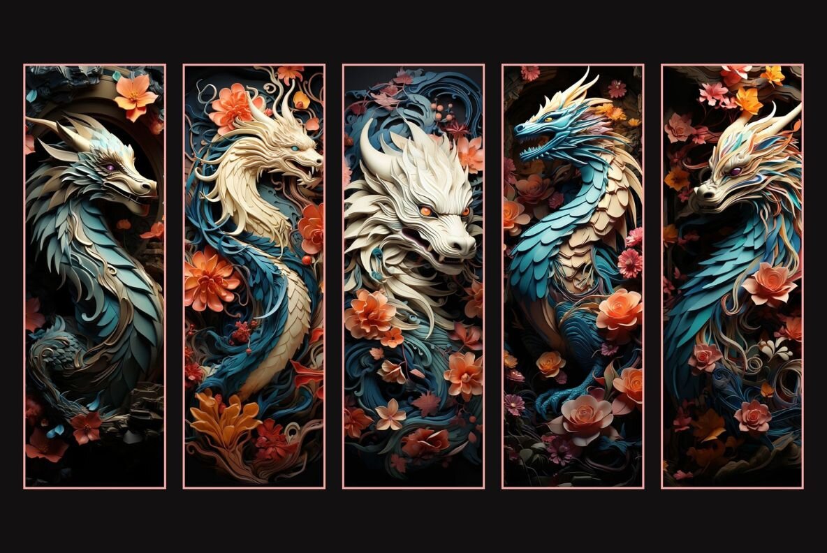 Fantasy Dragons Bookmarks 9