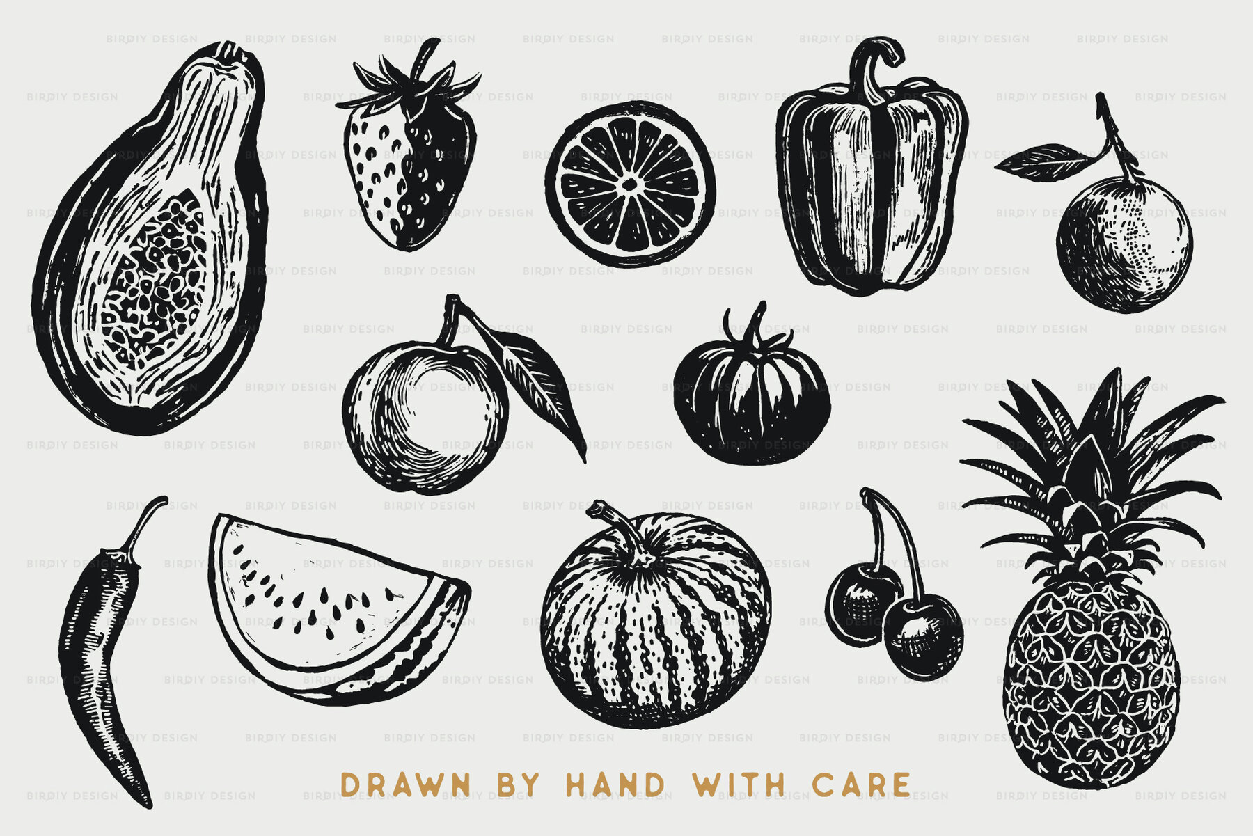 Fruit and Vegetable Illustrations 4