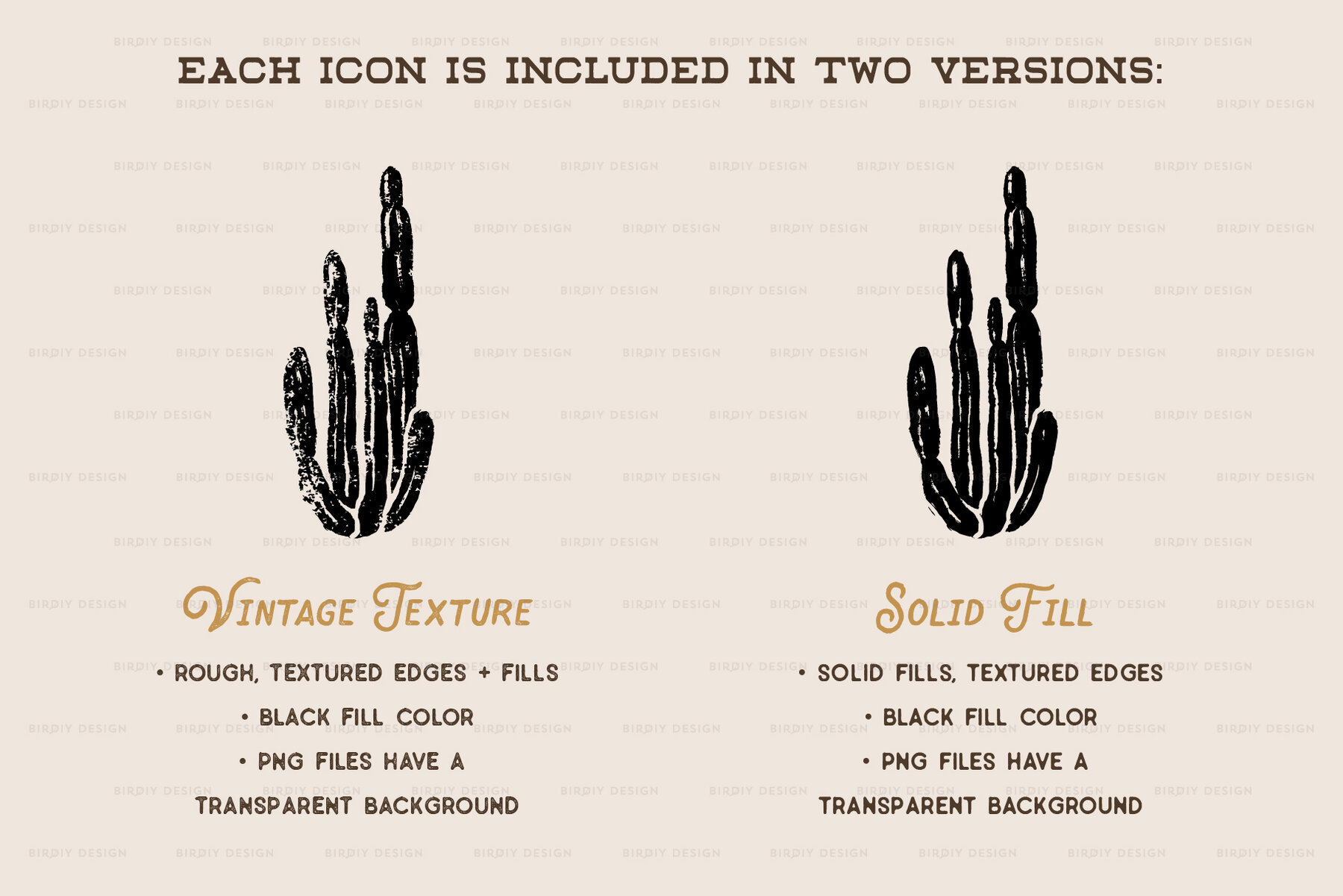 Desert Icons Hand Drawn Graphics Set 10