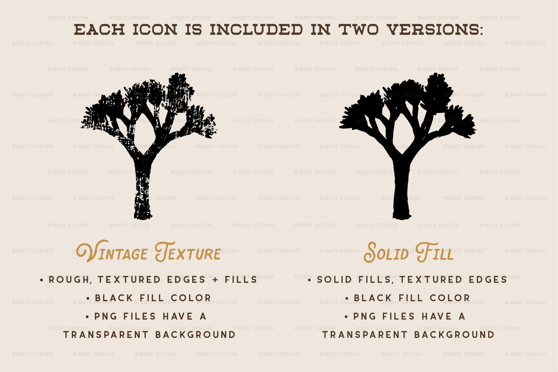 Desert Icons Hand Drawn Graphics Set 8
