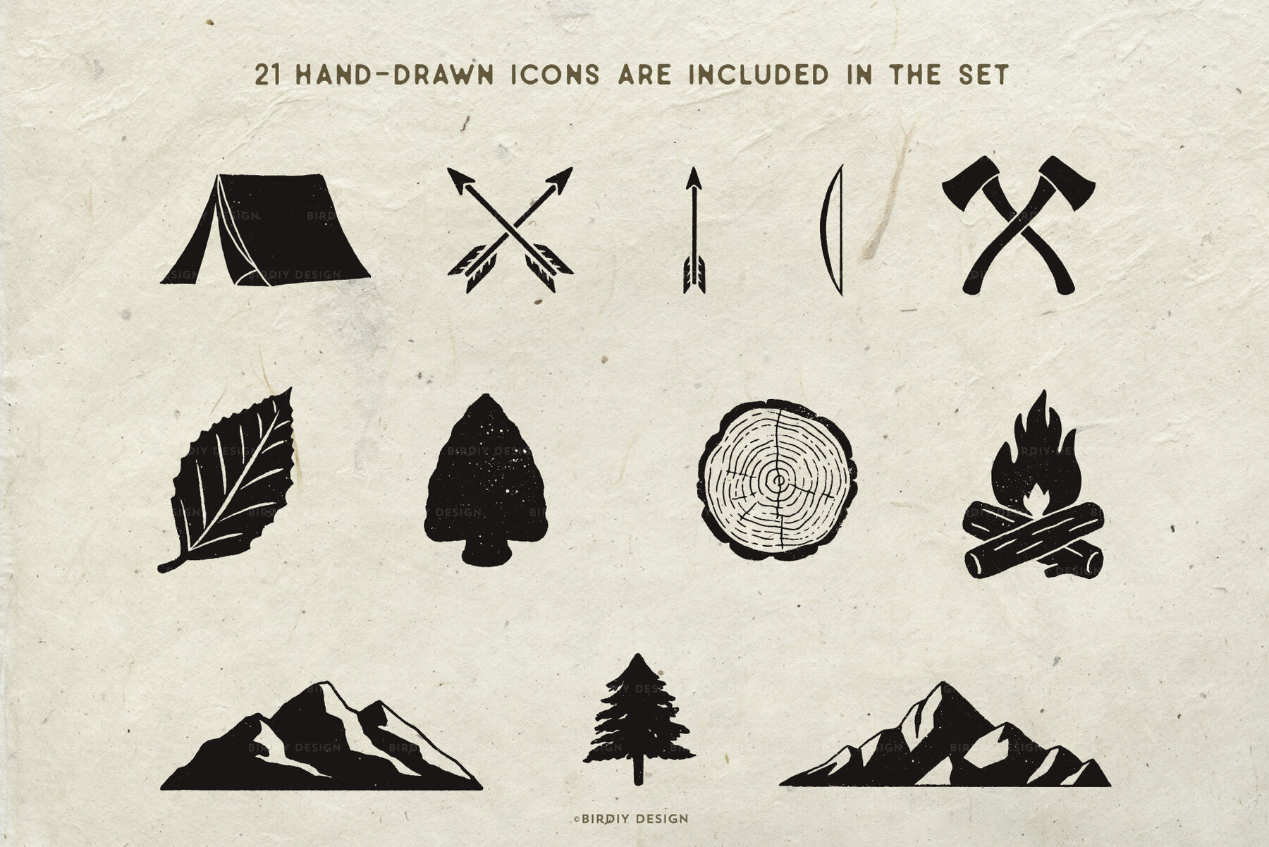 Rustic Nature Icons   Illustrations 3