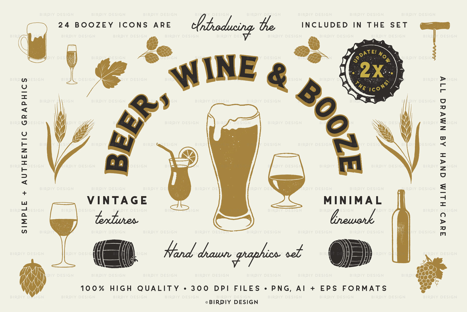 Beer Wine and Liquor Icons 1