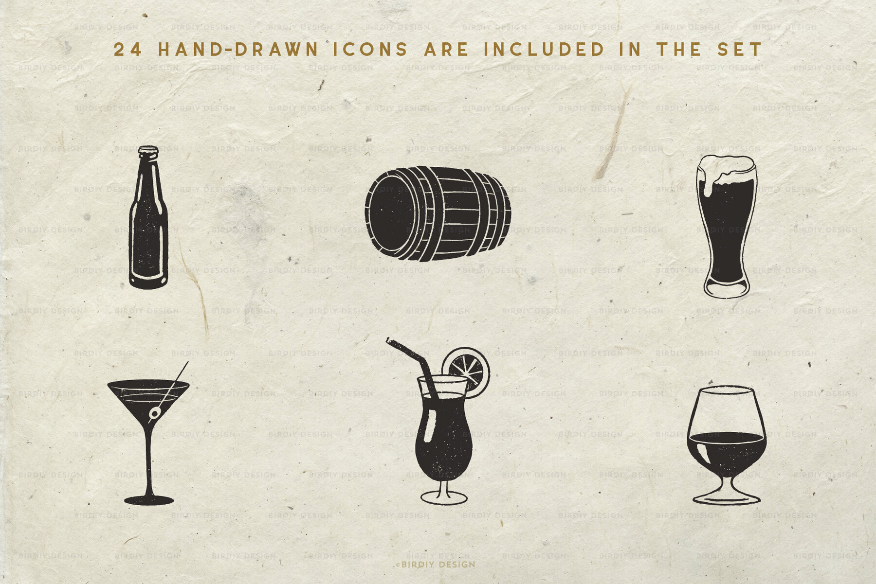 Beer Wine and Liquor Icons 2