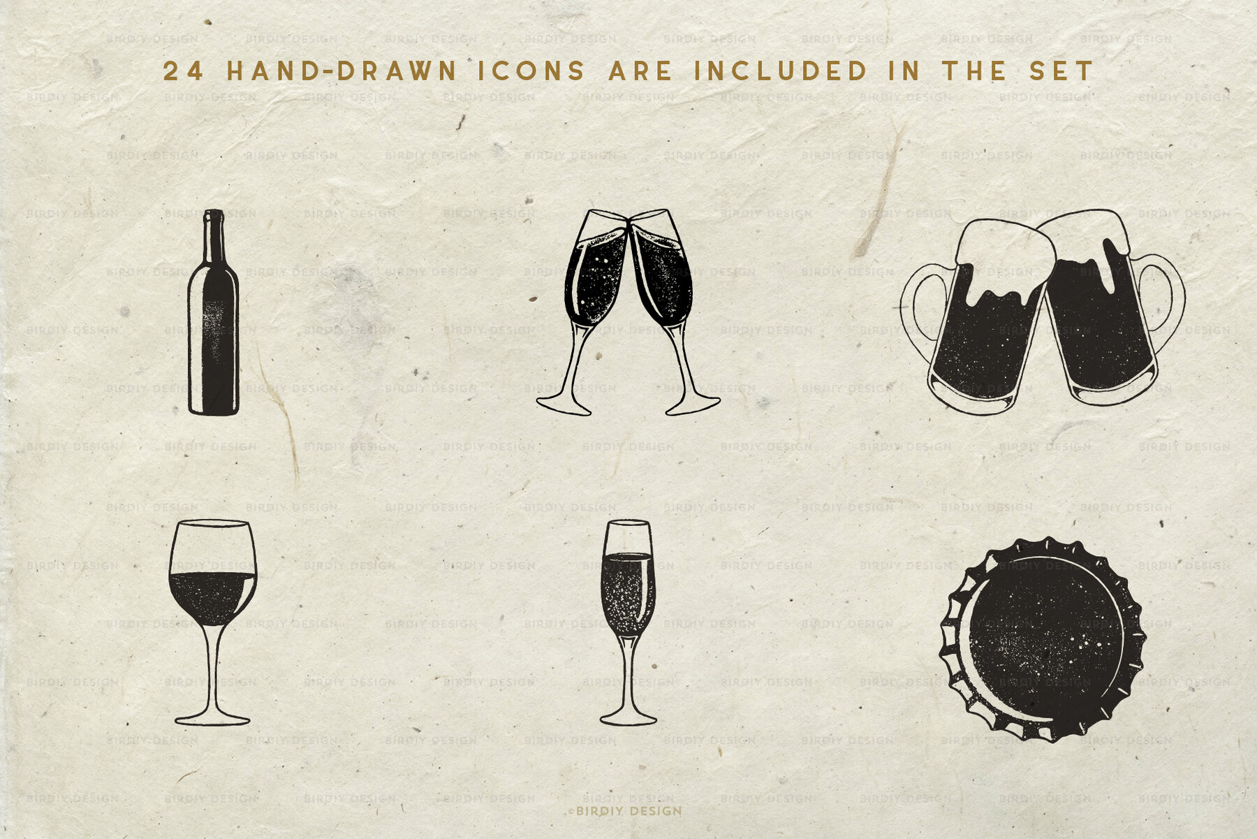 Beer Wine and Liquor Icons 4