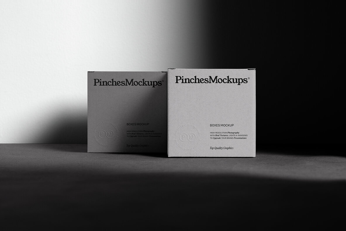 Embossed Square Boxes Mockup PMBM18 2