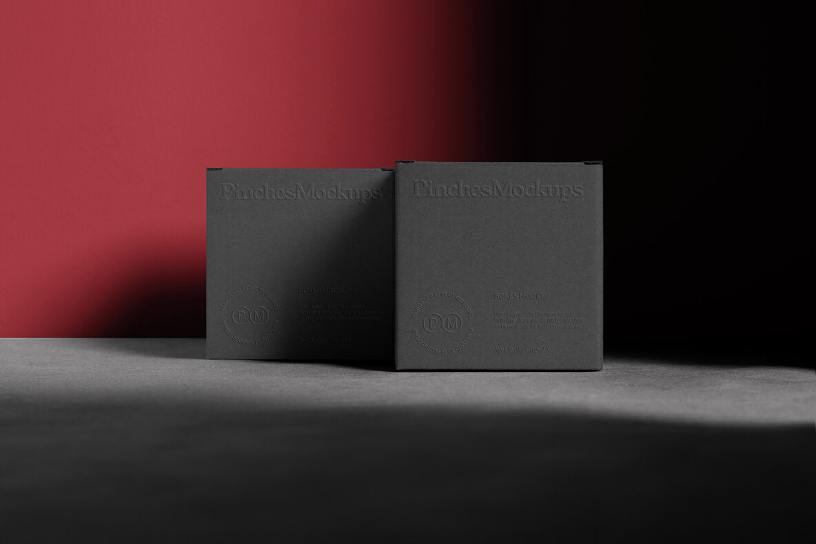 Embossed Square Boxes Mockup PMBM18 6