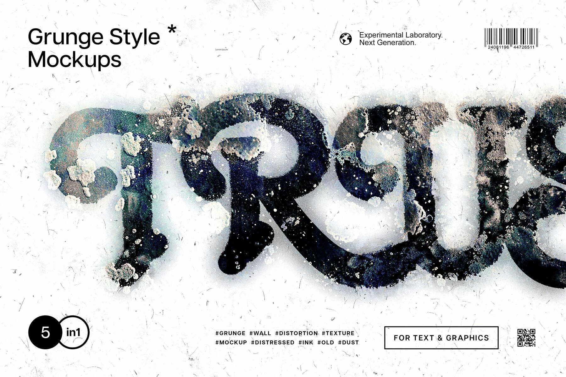 Grunge Wall Distortion Mockup 1