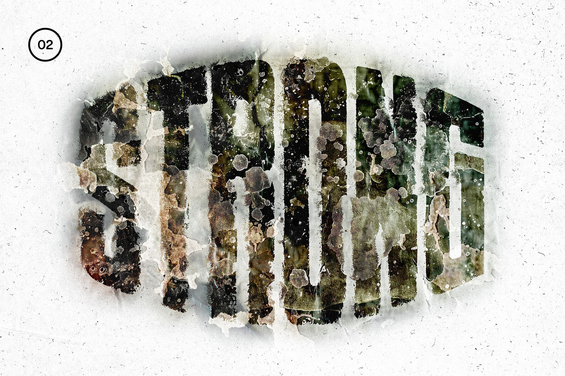 Grunge Wall Distortion Mockup 3