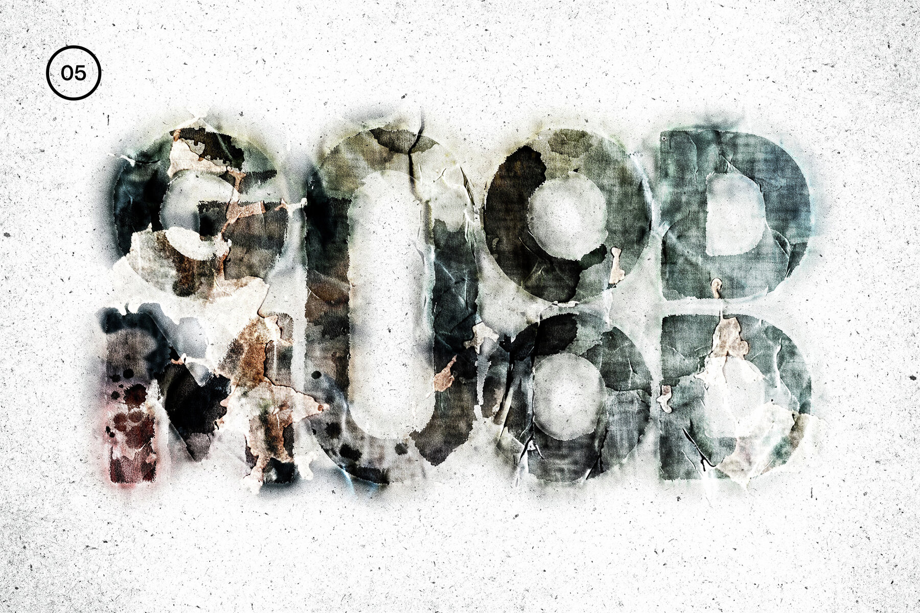 Grunge Wall Distortion Mockup 6