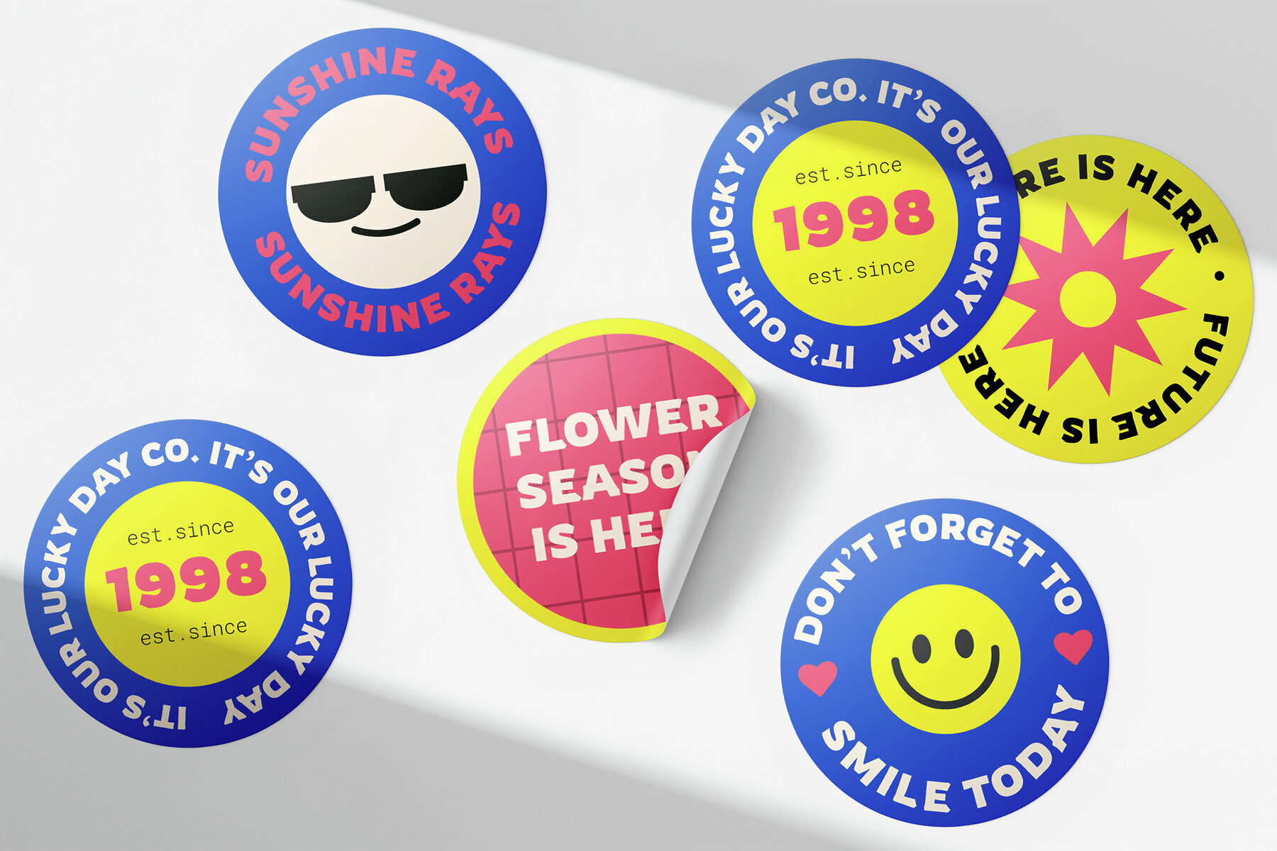 Round Stickers Mockup Set 2