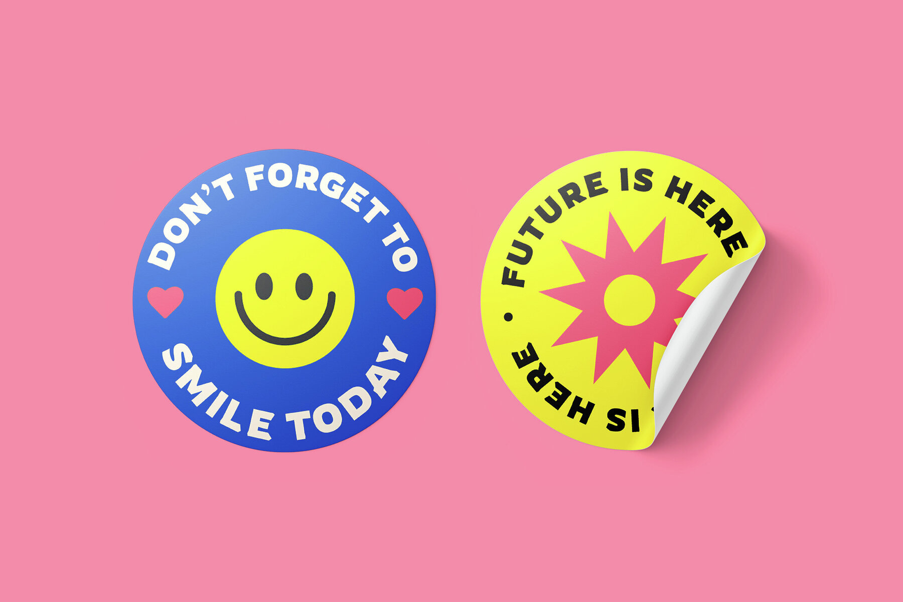 Round Stickers Mockup Set 3
