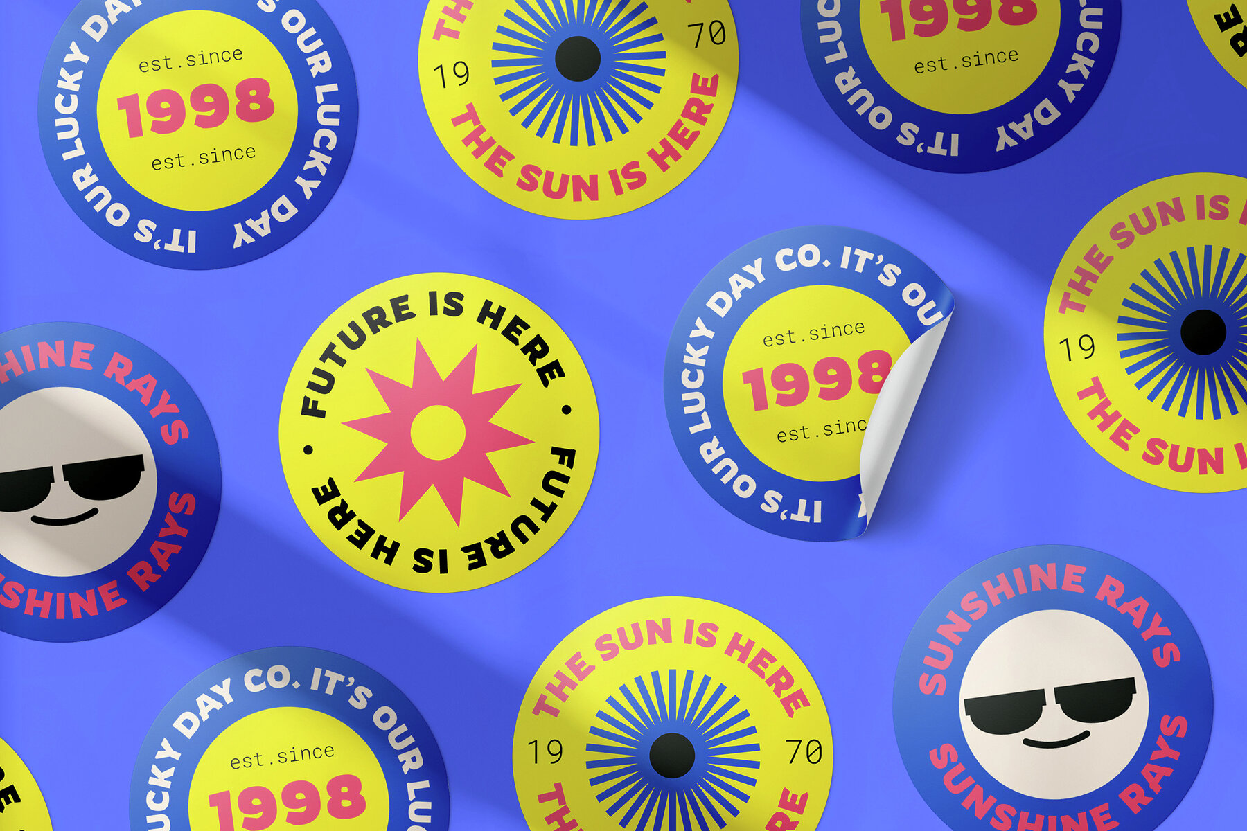 Round Stickers Mockup Set 4