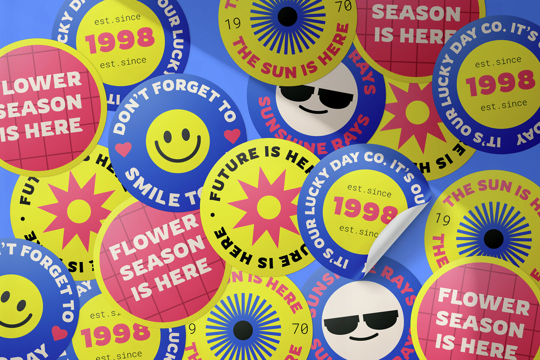 Round Stickers Mockup Set 6