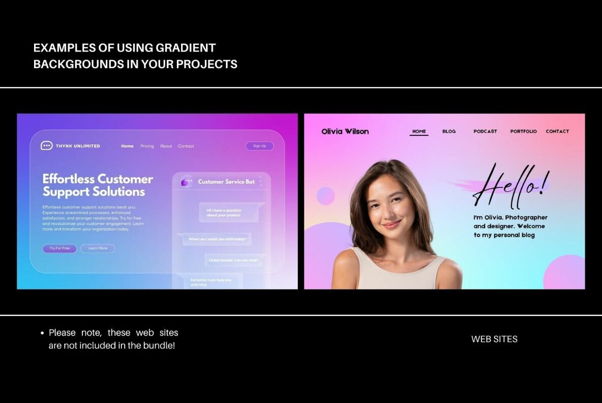 Abstract Holographic and Colorful  Gradient Backgrounds 2