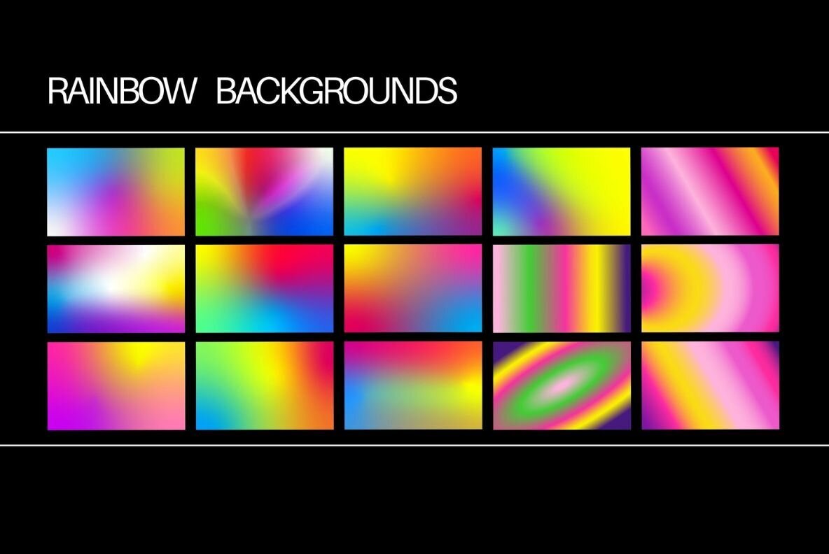 Abstract Holographic and Colorful  Gradient Backgrounds 3