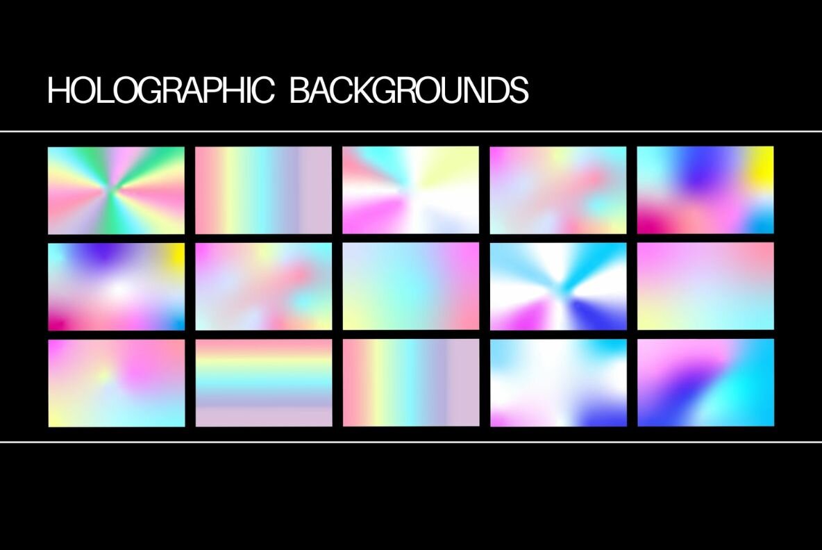 Abstract Holographic and Colorful  Gradient Backgrounds 4