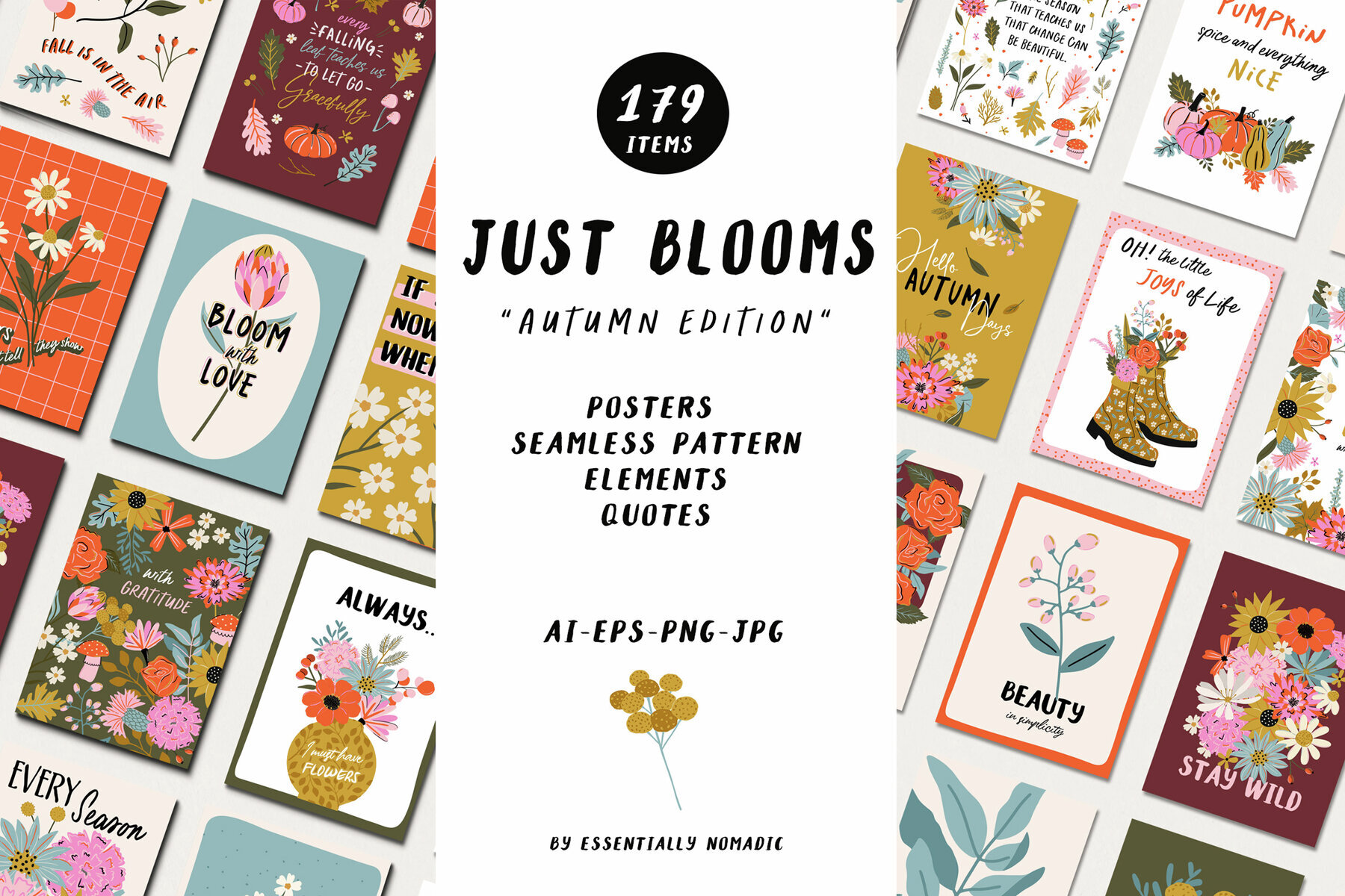 Just Blooms Autumn Poster and Pattern Collection 1