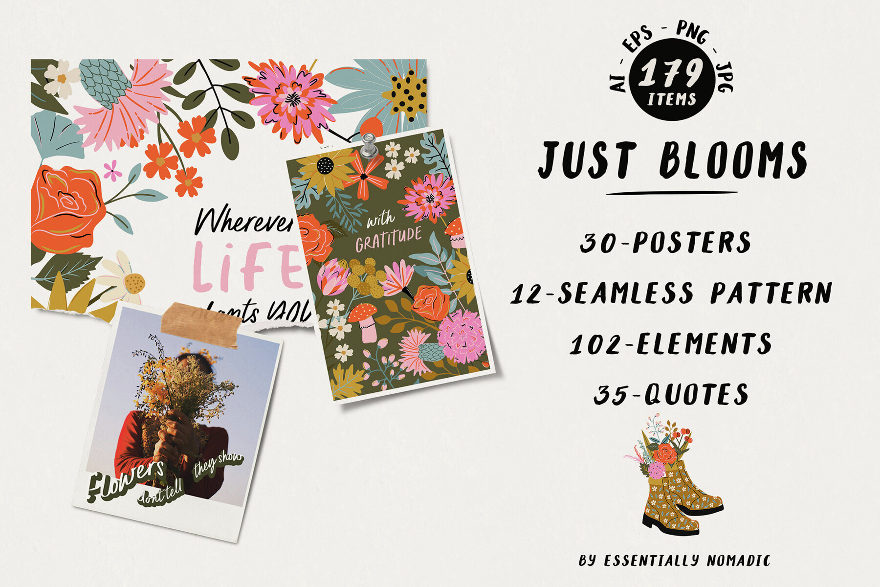 Just Blooms Autumn Poster and Pattern Collection 2