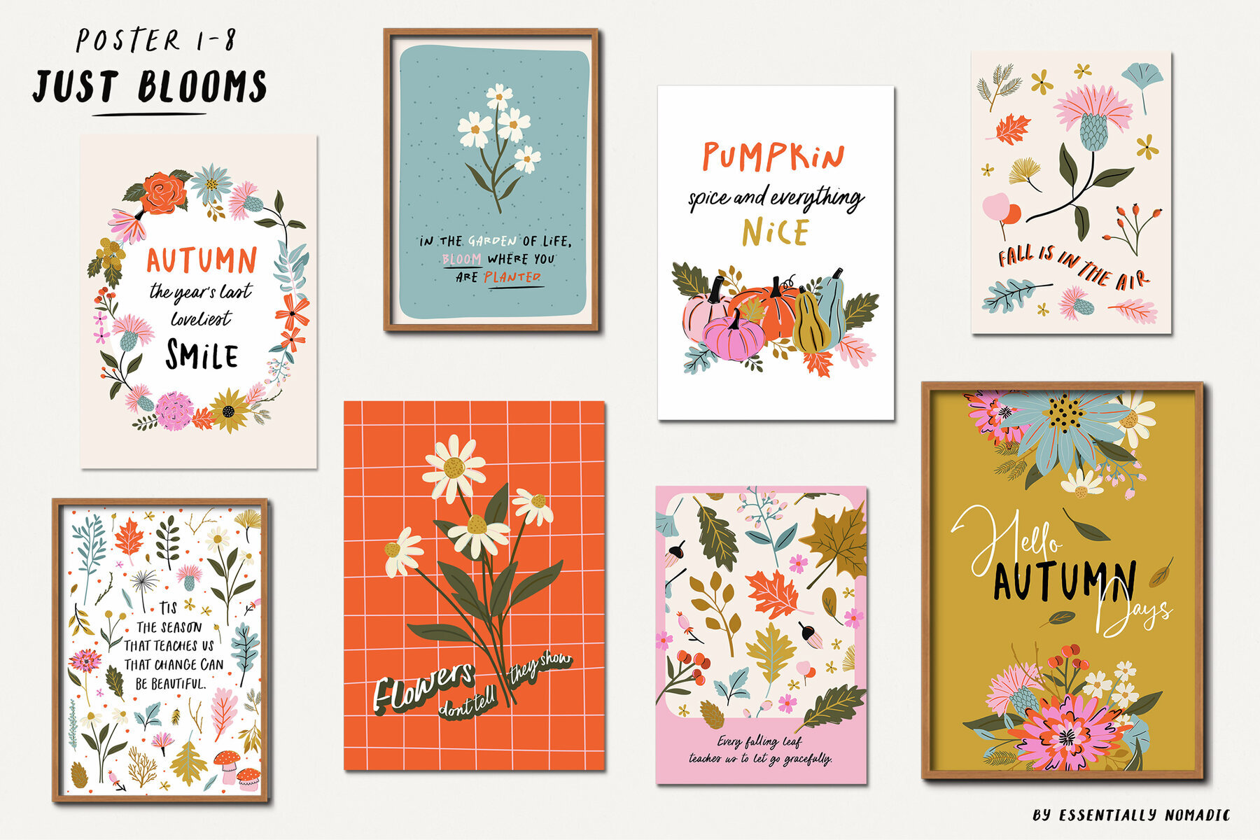Just Blooms Autumn Poster and Pattern Collection 3