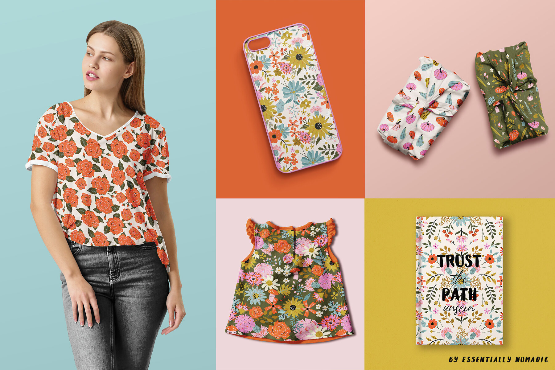 Just Blooms Autumn Poster and Pattern Collection 8