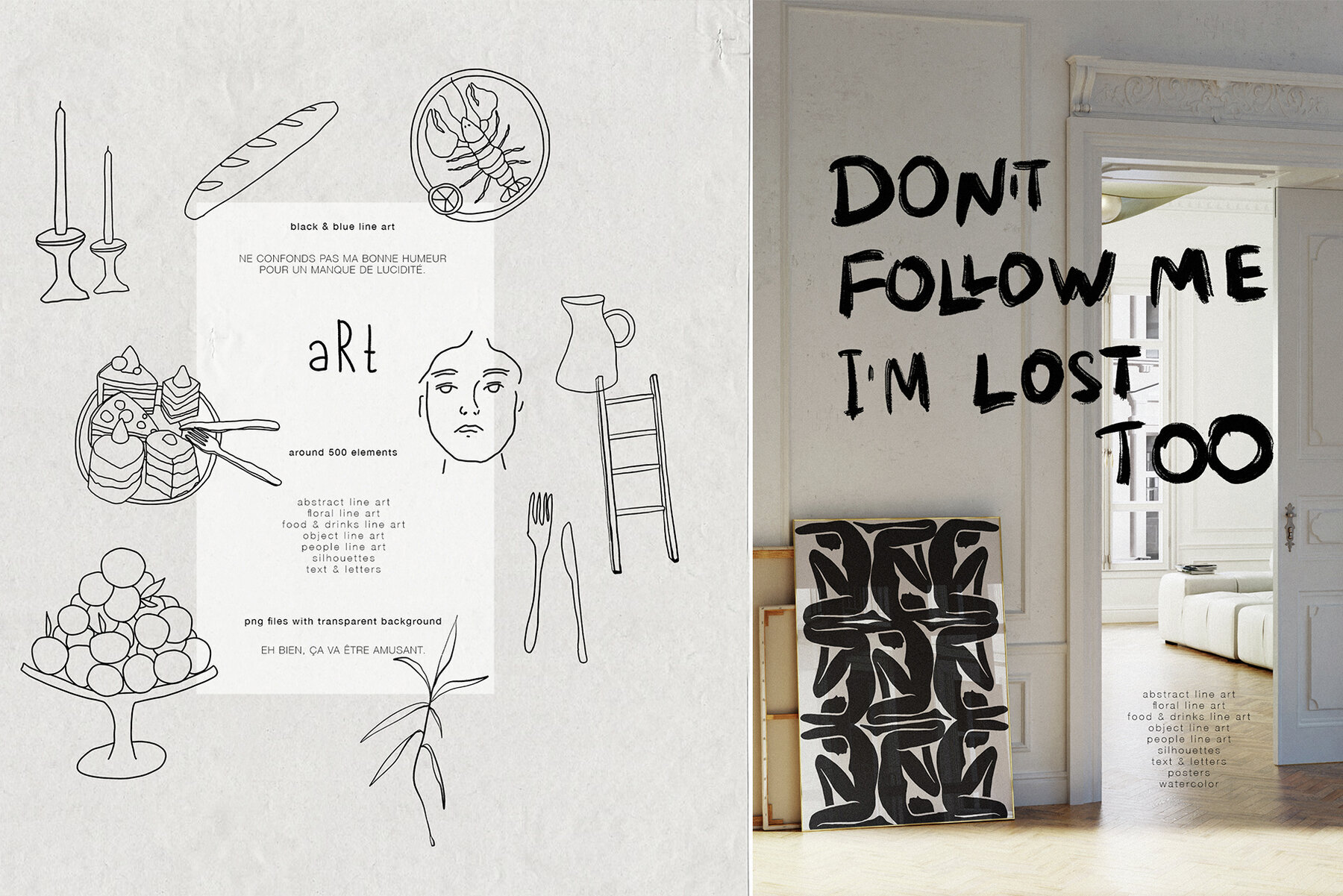 Feel the Vibe Posters Line Art 3