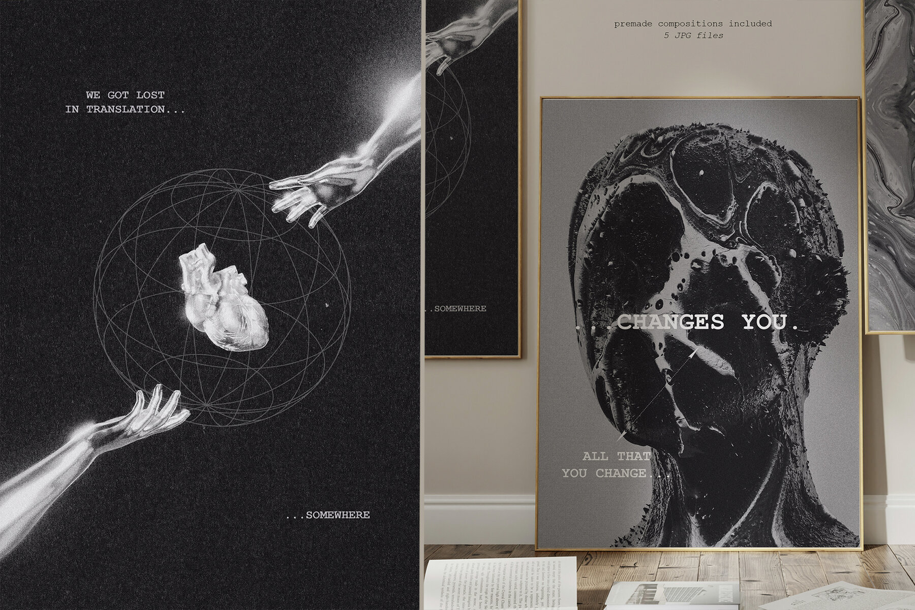 Lost in translation Mixed Media set 3