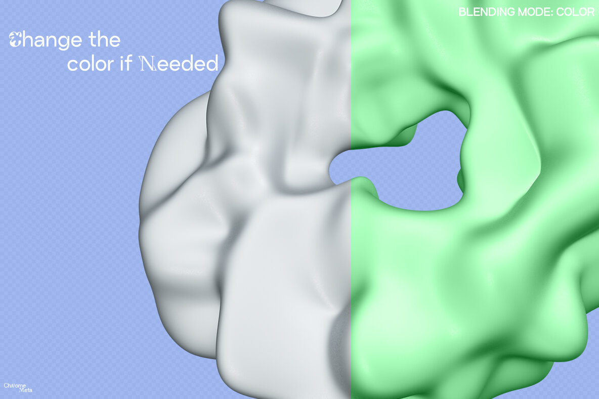 Chrome Meta 3D Abstract Shapes 5