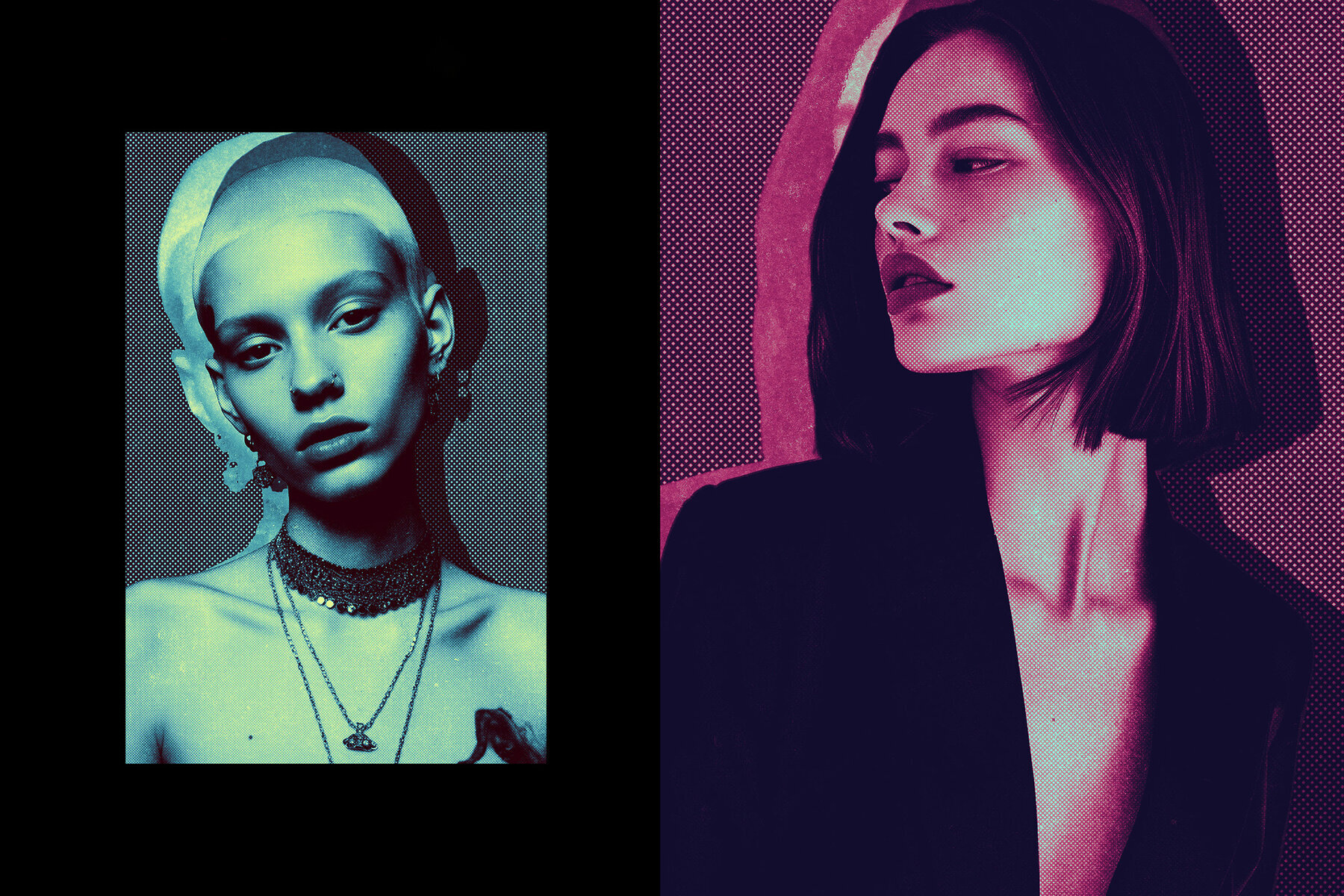 Halftone Printing Photo Effect 2